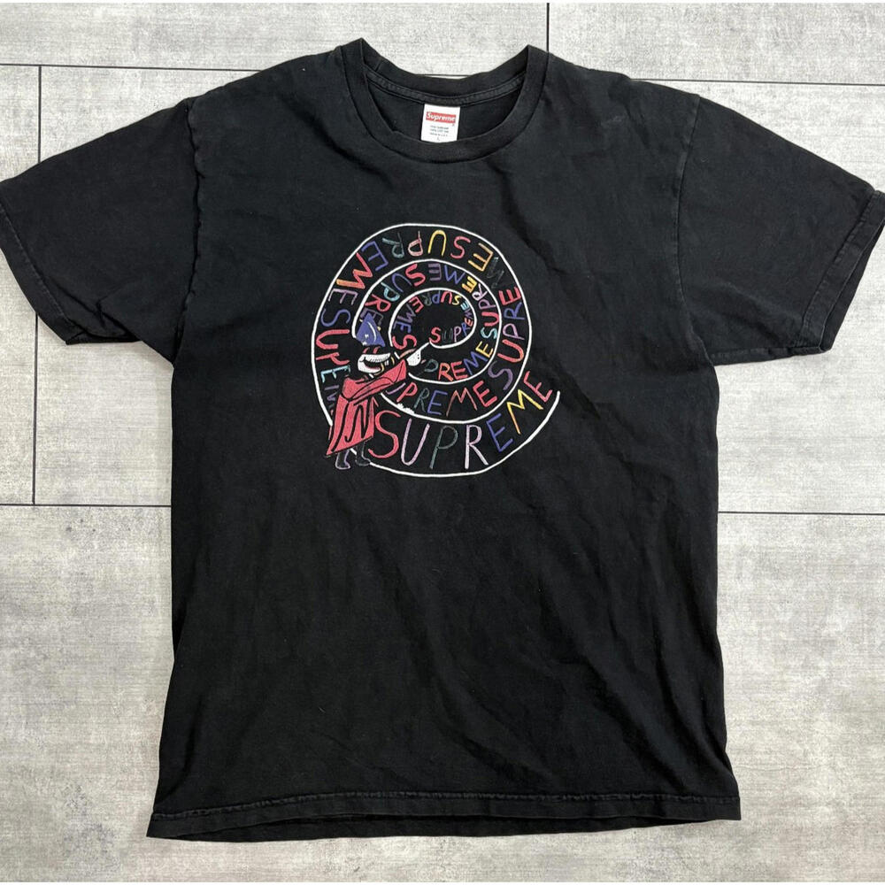 Supreme Joe Roberts Swirl Shirt L Magic Spiral Mickey Fantasia SS17 Made‎ in USA